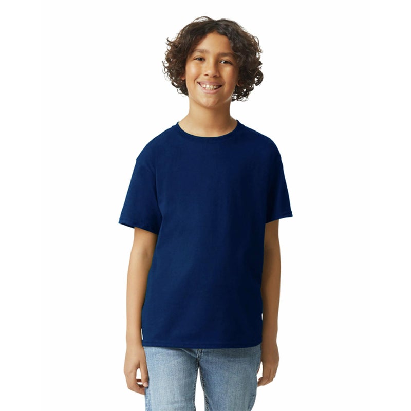 Gildan Youth Ultra Cotton T-Shirt, Style G2000B, 2-Pack, Navy, X-Large - Image 2